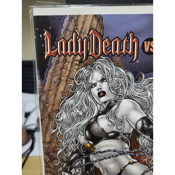 Lady Death vs. Pandora #1 2007 RARE Bondage Cover Variant Brian Pulido NM Avatar - Picture 2 of 6